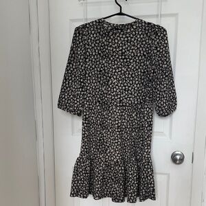 New Look Black and Cream Patterned Dress